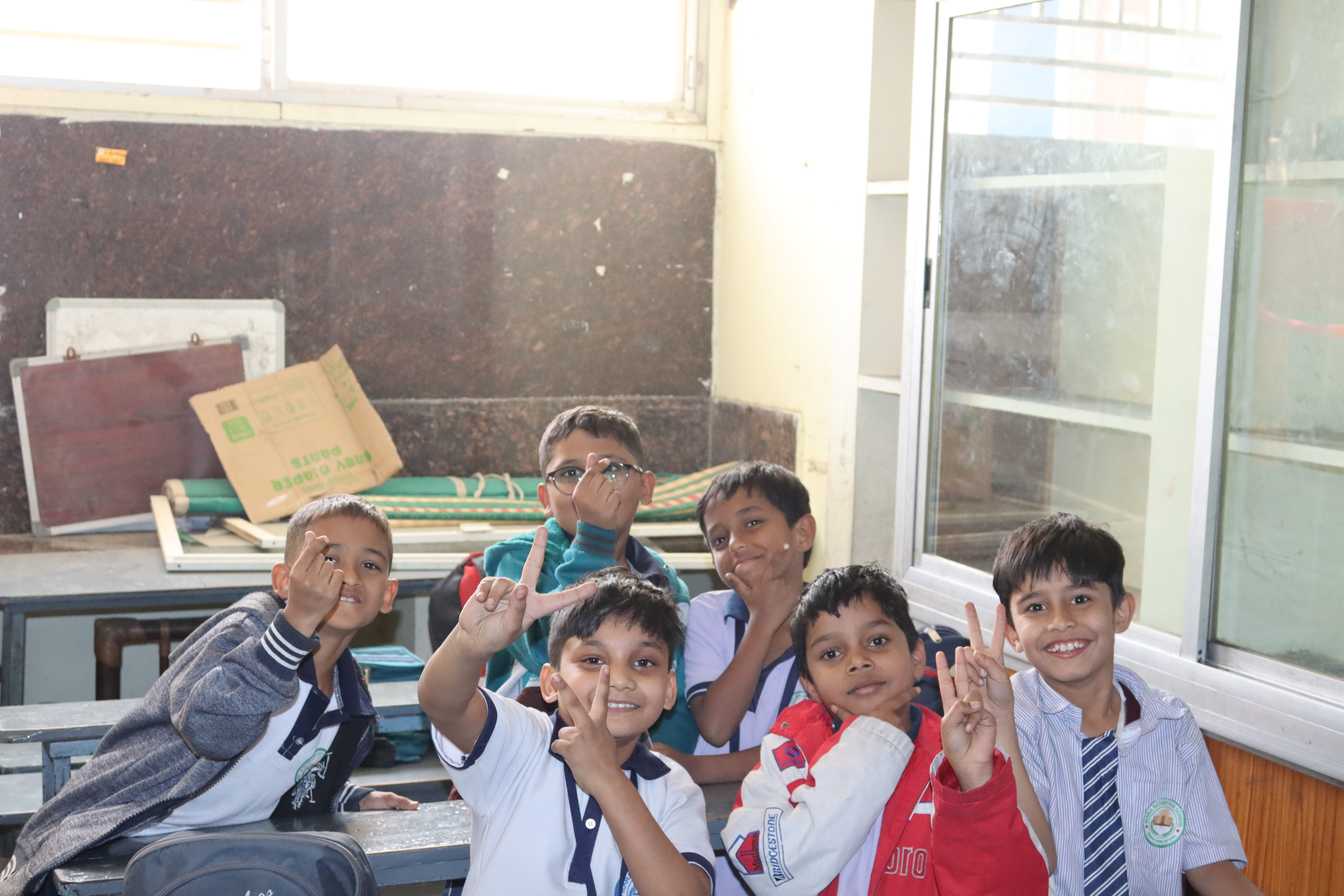 Students learning about nutrition